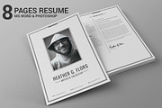 8 Pages Extended Resume CV MS Word