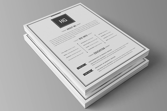 8 Pages Extended Resume CV MS Word in Letter Templates - product preview 1