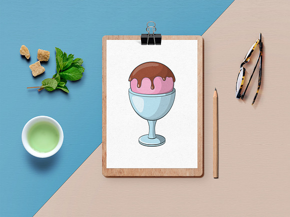 Ice cream icons set, cartoon style in Graphics - product preview 3