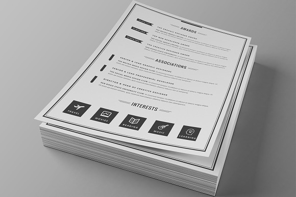 8 Pages Extended Resume CV MS Word in Letter Templates - product preview 3