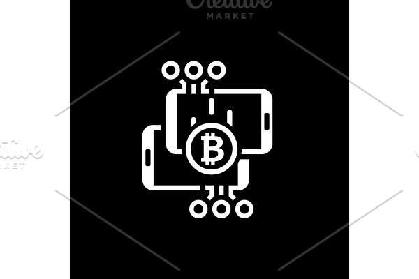 Bitcoin Transaction Icon.