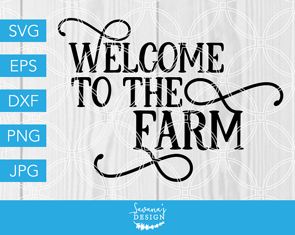 Welcome to the Farm SVG Cut File in Illustrations - product preview 1