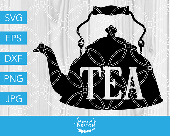 Tea SVG Farmhouse SVG Cut File in Illustrations - product preview 1