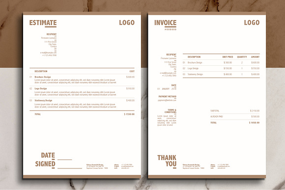 Invoice & Estimation Templates in Stationery Templates - product preview 1