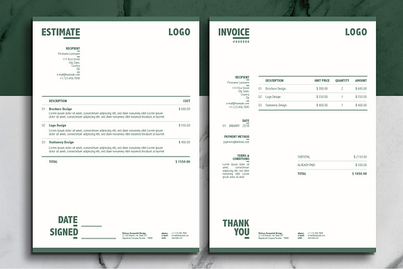 Invoice & Estimation Templates in Stationery Templates - product preview 3