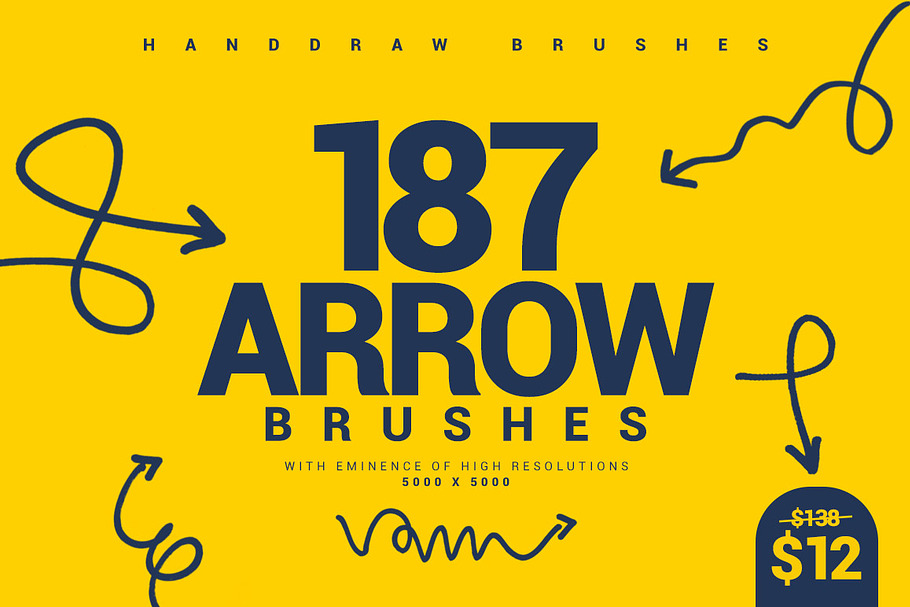 187 Pointing Arrow Brushes in Photoshop Brushes - product preview 8