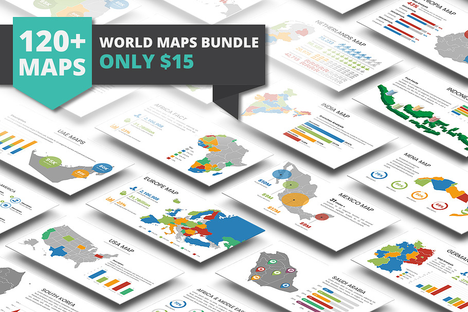 World Maps Bundle Powerpoint