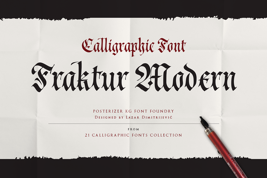 Cal Fraktur Modern font in Blackletter Fonts - product preview 8