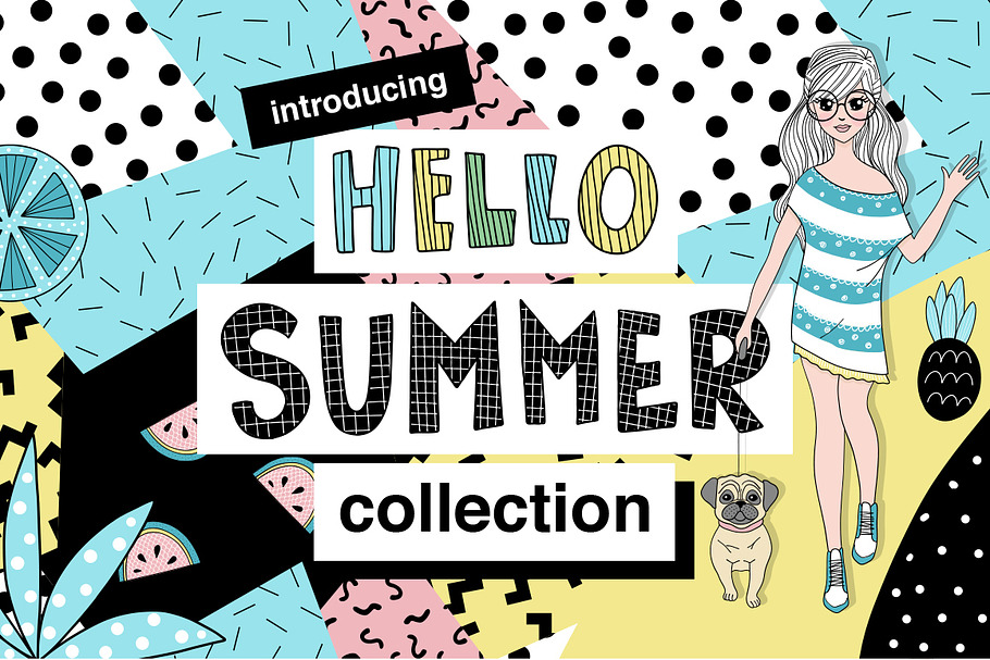 Hello Summer - Doodle Collection in Illustrations - product preview 8