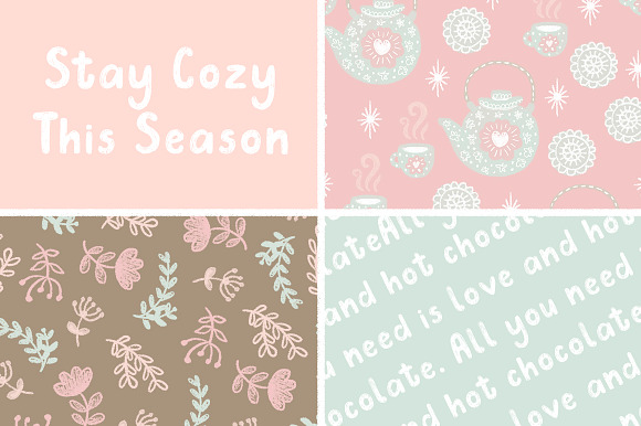 Douillet Font with Hygge Clipart! in Script Fonts - product preview 6