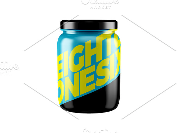 Protein Jar Mock-Up Template in Product Mockups - product preview 1