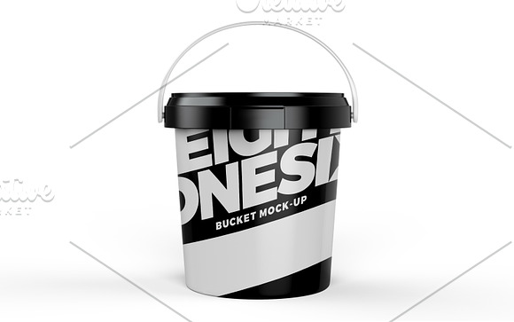 Plastic Bucket Mock-Up Template in Product Mockups - product preview 1
