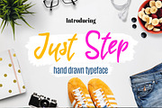 Just Step Typeface - Hand Drawn Font