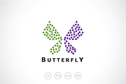 Triangle Butterfly Logo Template
