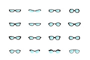 Eye glasses flat style set