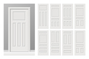 White cottage panelled doors set