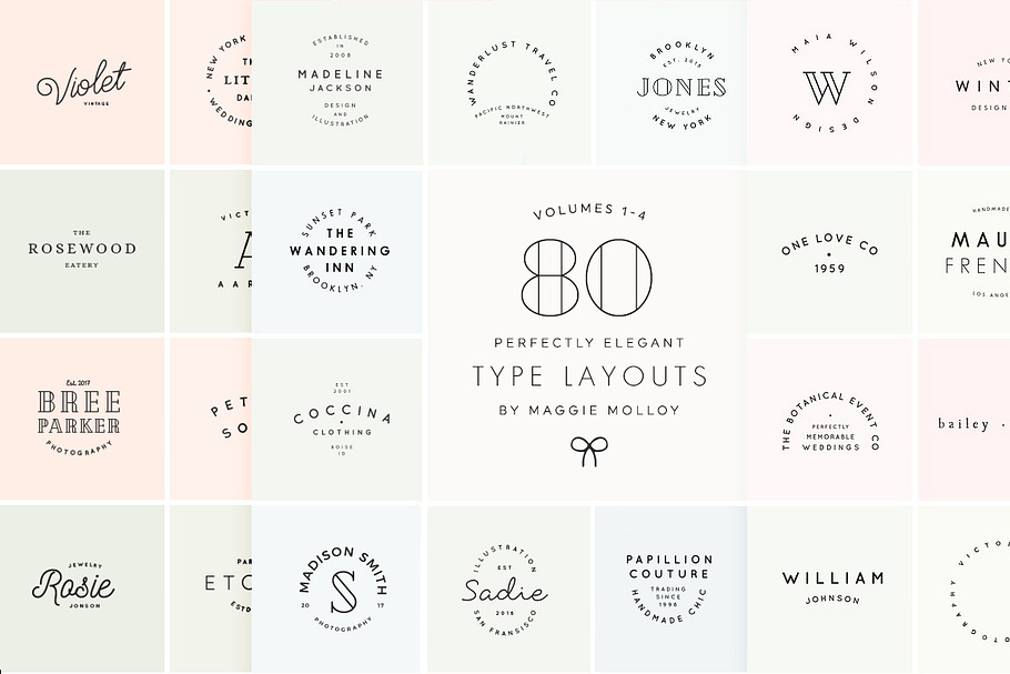 80 Type Layouts Text Based Logos in Logo Templates - product preview 8