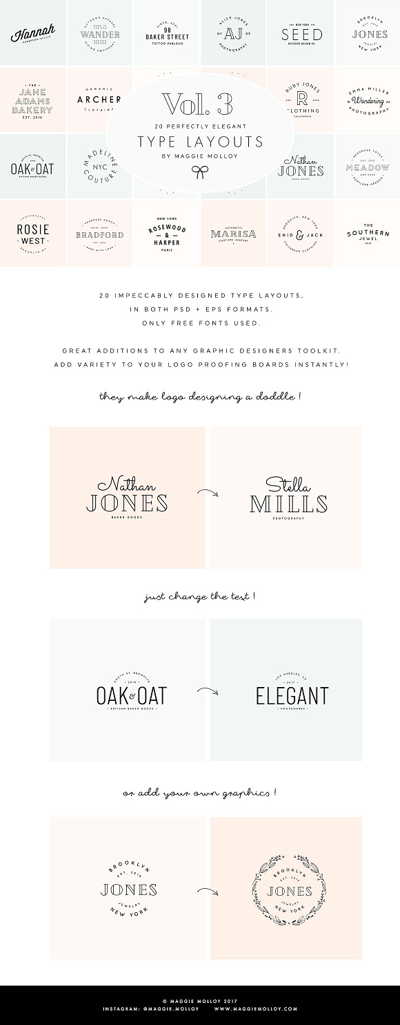 80 Type Layouts Text Based Logos in Logo Templates - product preview 3