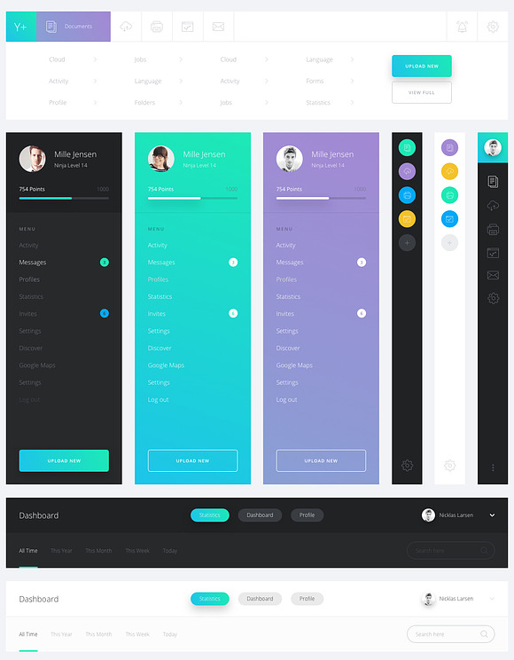 Datta - Dashboard UI Kit for Xd in UI Kits and Libraries - product preview 15