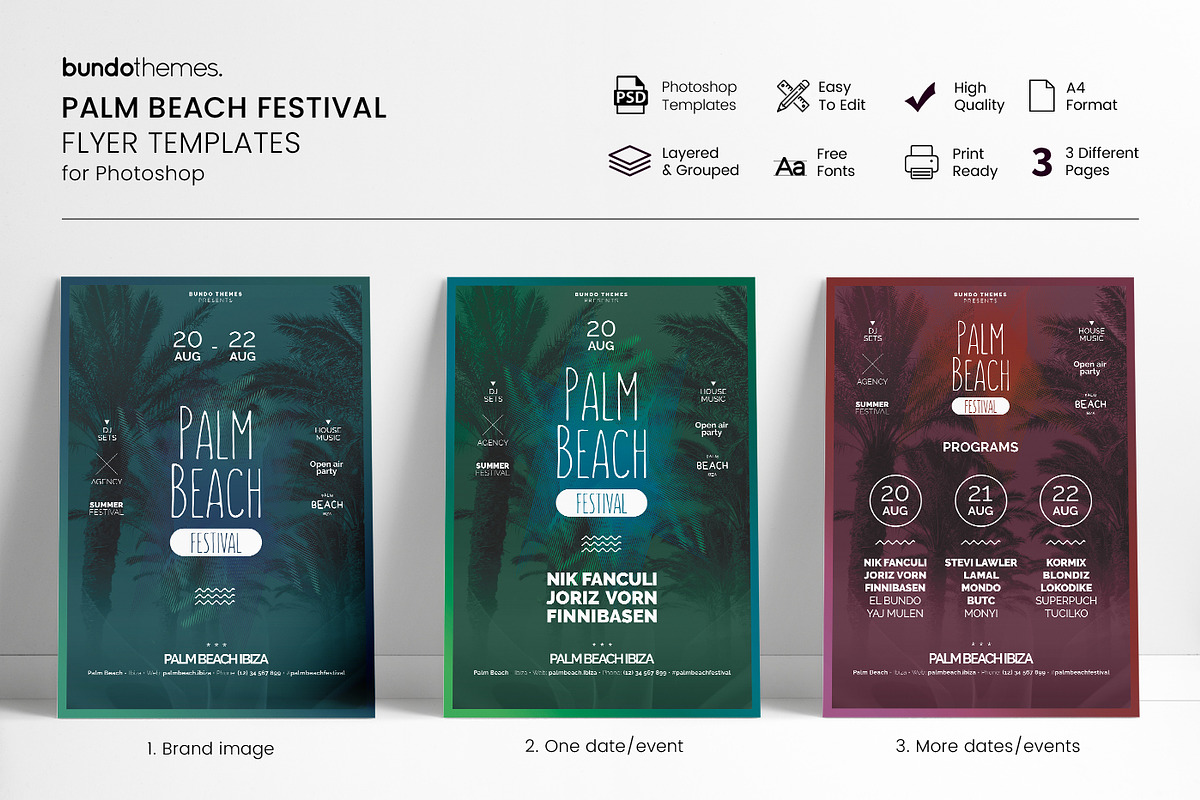 Palm Beach Festival Flyer in Flyer Templates - product preview 8