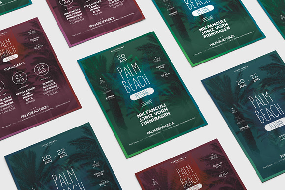 Palm Beach Festival Flyer in Flyer Templates - product preview 4