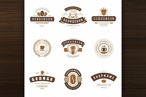 36 Coffee Logos and Badges in Logo Templates - product preview 1