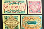 4 vintage templates ready for print