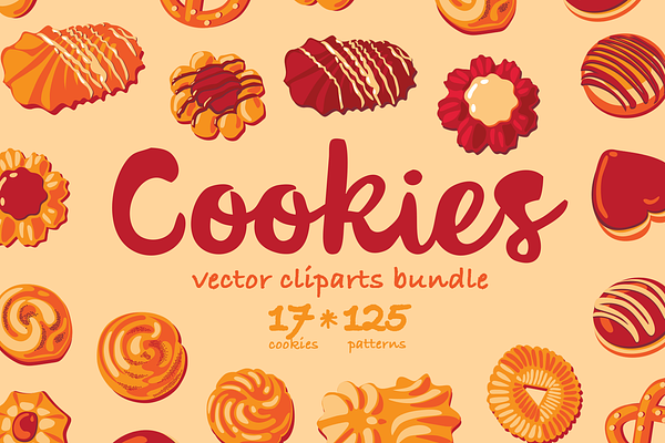 Cookies Vector cliparts bundle