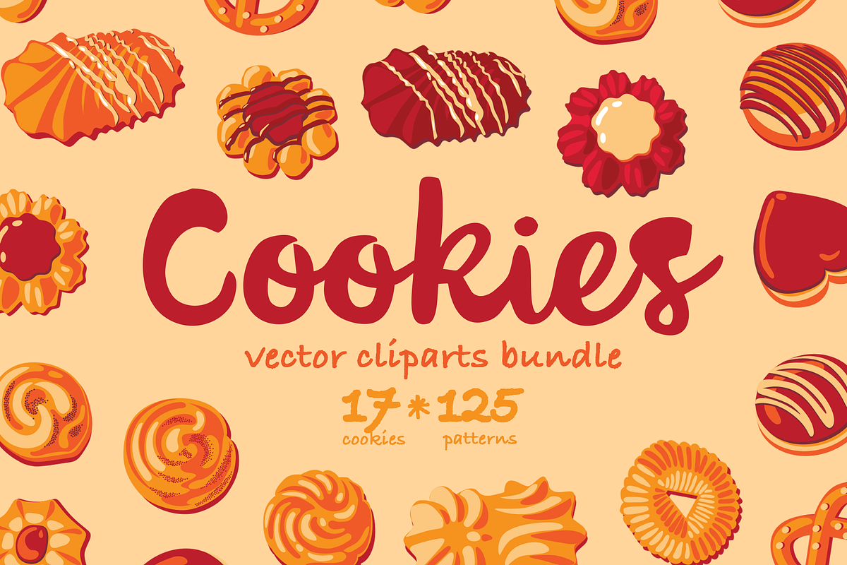 Cookies Vector cliparts bundle in Objects - product preview 8