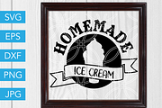 Homemade Ice Cream SVG Cut File