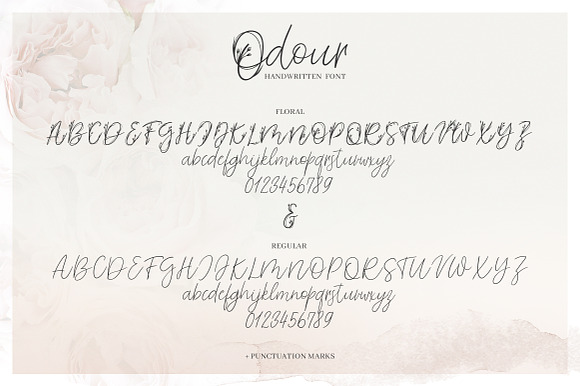 Odour. Spring Botanical Font in Scrapbooking Fonts - product preview 7