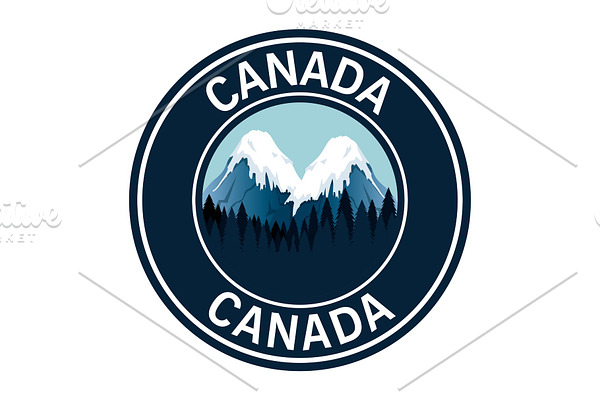 canadian landscape scene icon