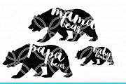 Mama Bear, Papa Bear & Baby Bear SVG