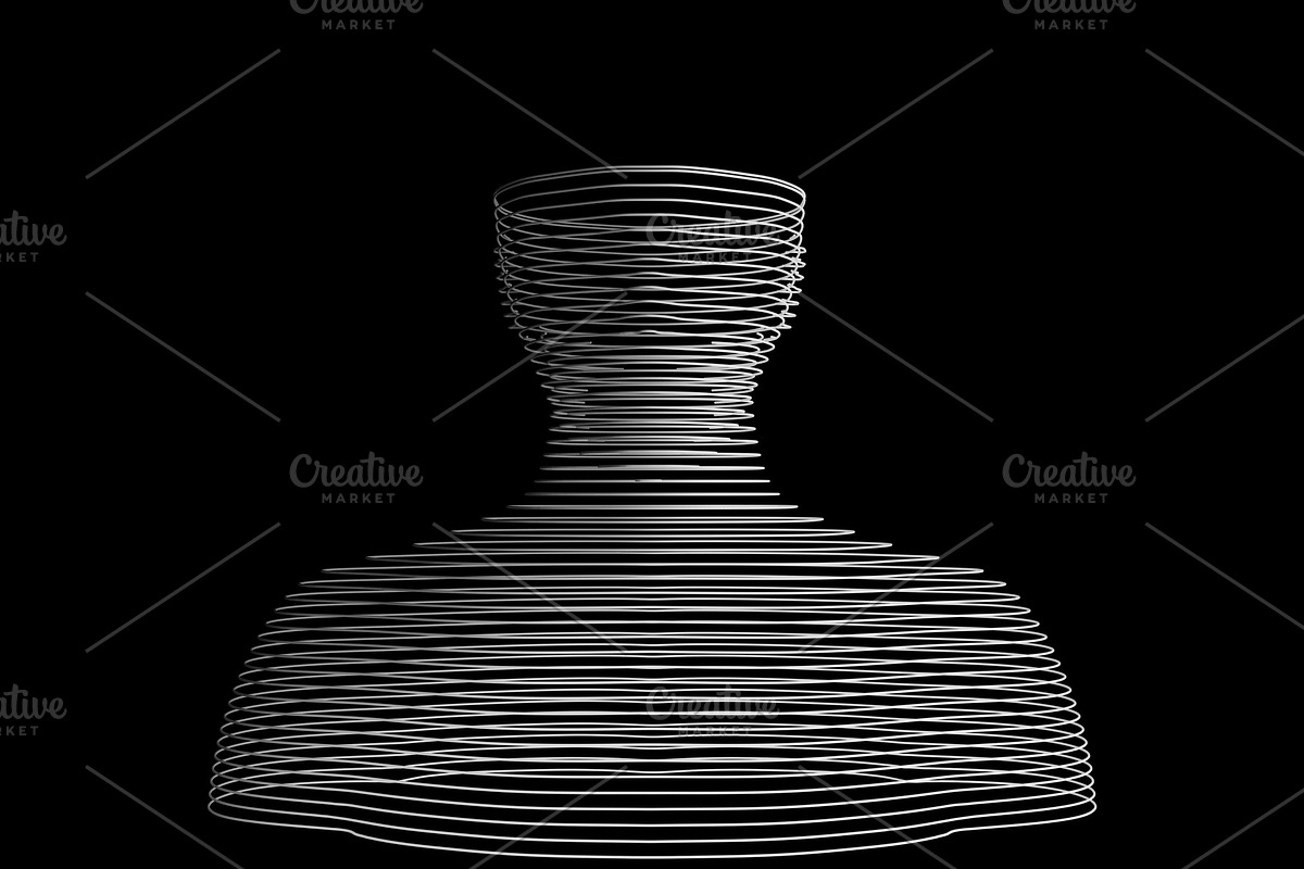 Abstract human wire shape. Model on black, artificial intelligence in futuristic technology concept, 3d illustration in Illustrations - product preview 8