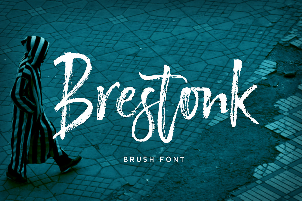 Brestonk Brush Font in Script Fonts - product preview 8