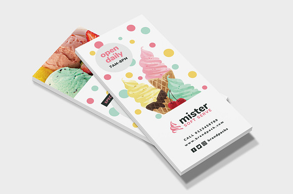 Ice Cream Shop DL Card Template in Card Templates - product preview 3