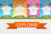 Certificate kids diploma set