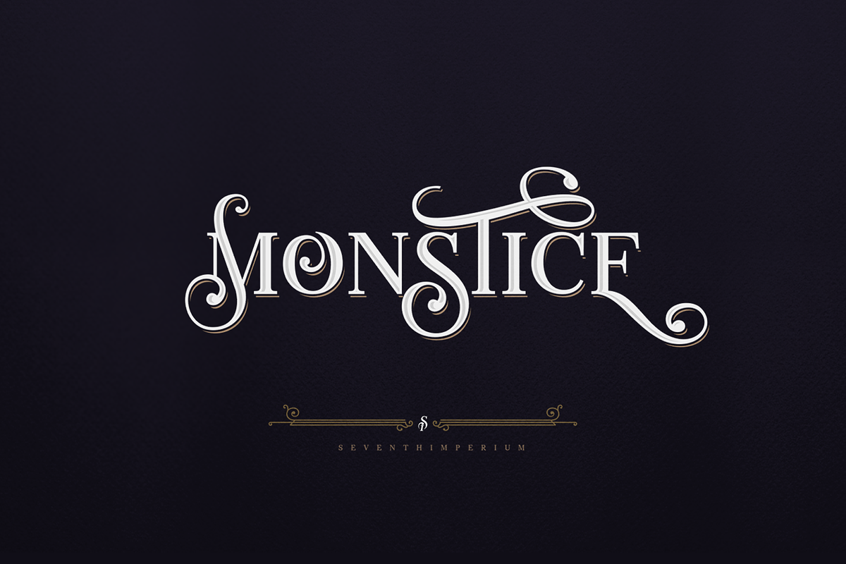 Monstice Family Fonts + EXTRAS in Serif Fonts - product preview 8
