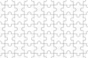 Jigsaw puzzle blank template, seamless puzzle pattern. Mosaic background, 3d illustration
