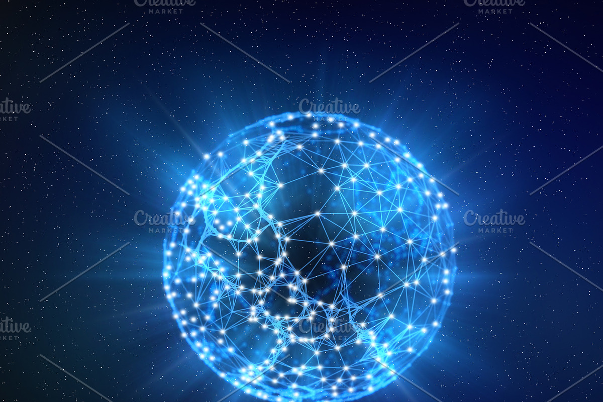 Planet earth, Internet Concept of global business isolated on white, connection symbols communication lines in Illustrations - product preview 8