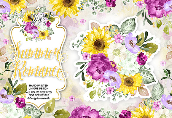 Sunflower design in Illustrations - product preview 2