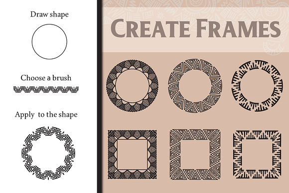 110 Ethnic Pattern Brushes in Photoshop Brushes - product preview 1