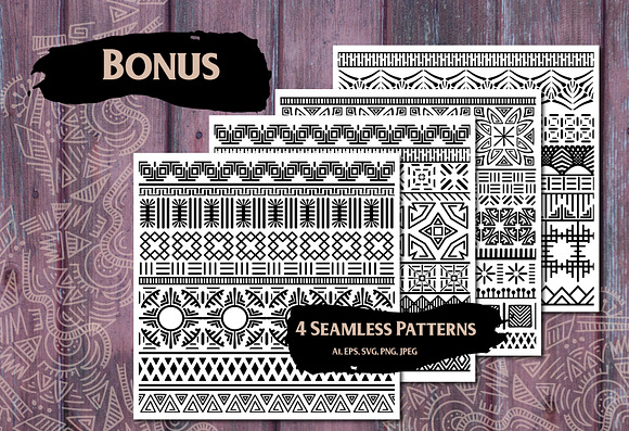 110 Ethnic Pattern Brushes in Photoshop Brushes - product preview 5
