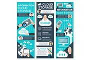 Online storage and cloud technologies banner