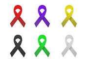 Colorful ribbon for celebration on white background, 3D illustration