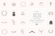 PNG 101 Hand Drawn Logo Elements