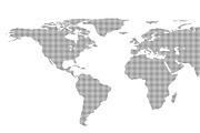 Blank dots World map isolated on white background. infographics, illustration