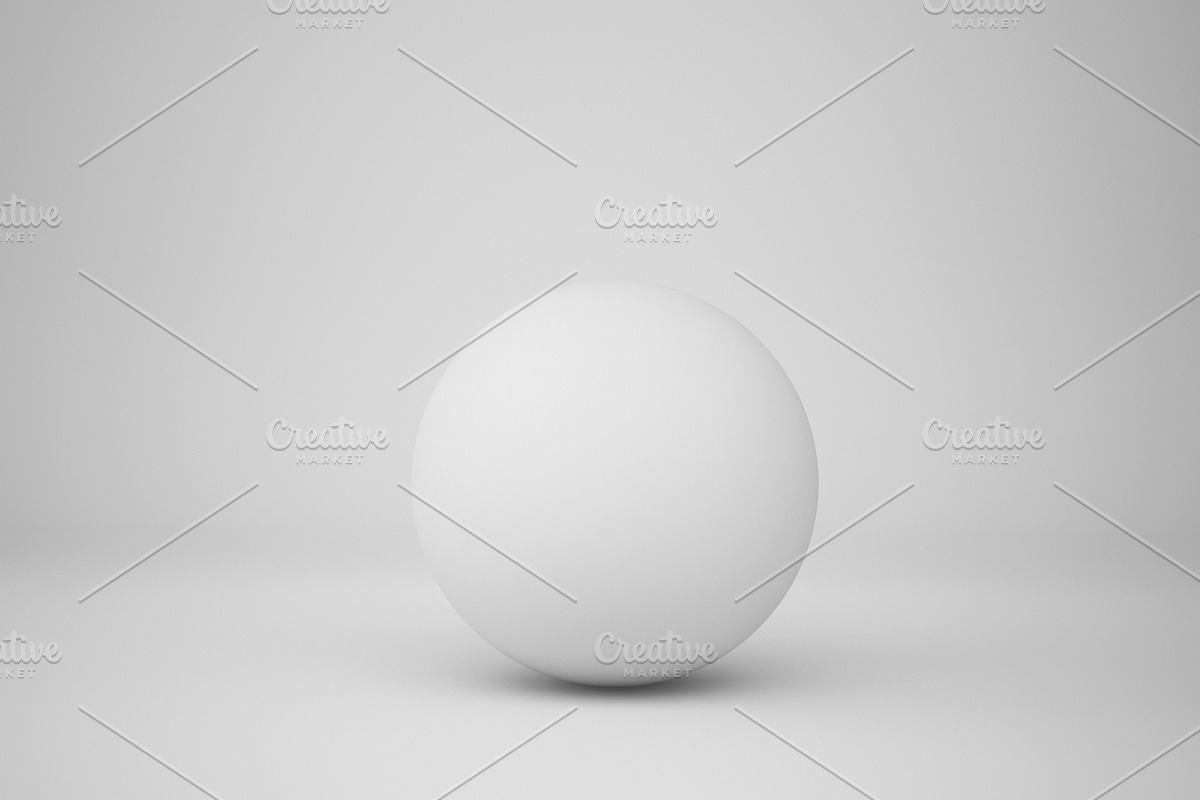 3D Rendering white sphere isolated on white background, illustration, mock up in Illustrations - product preview 8