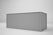 3D Rendering Shipping Container isolated on white background, illustration, mock up