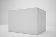 3D Rendering white box isolated on white background, illustration, mock up